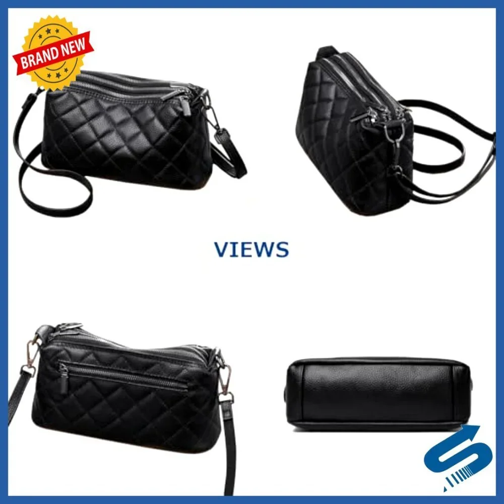 Genuine Leather Crossbody Hobo Bag Small Shoulder Purse Women